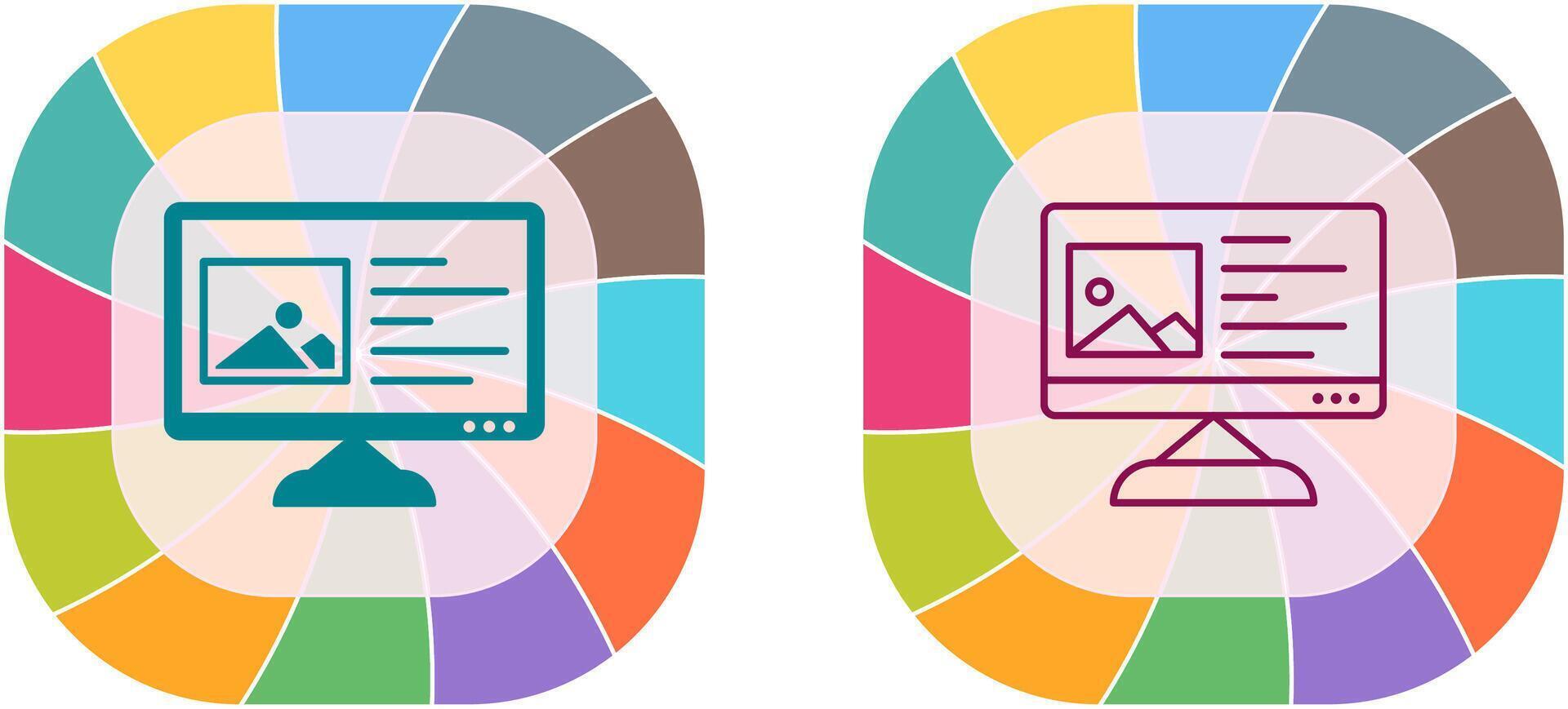 Unique Content Planning Icon Design vector