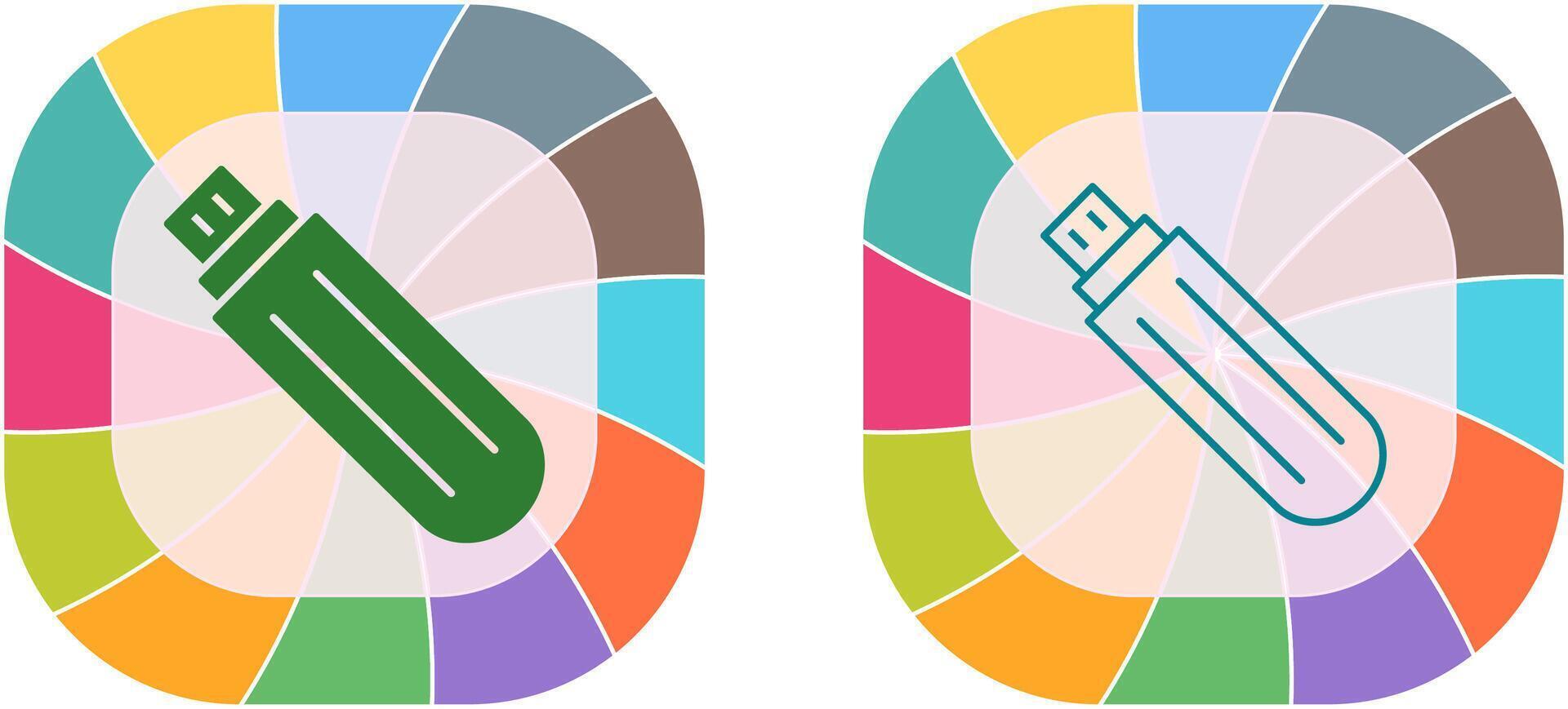 Unique USB Drive Icon Design vector