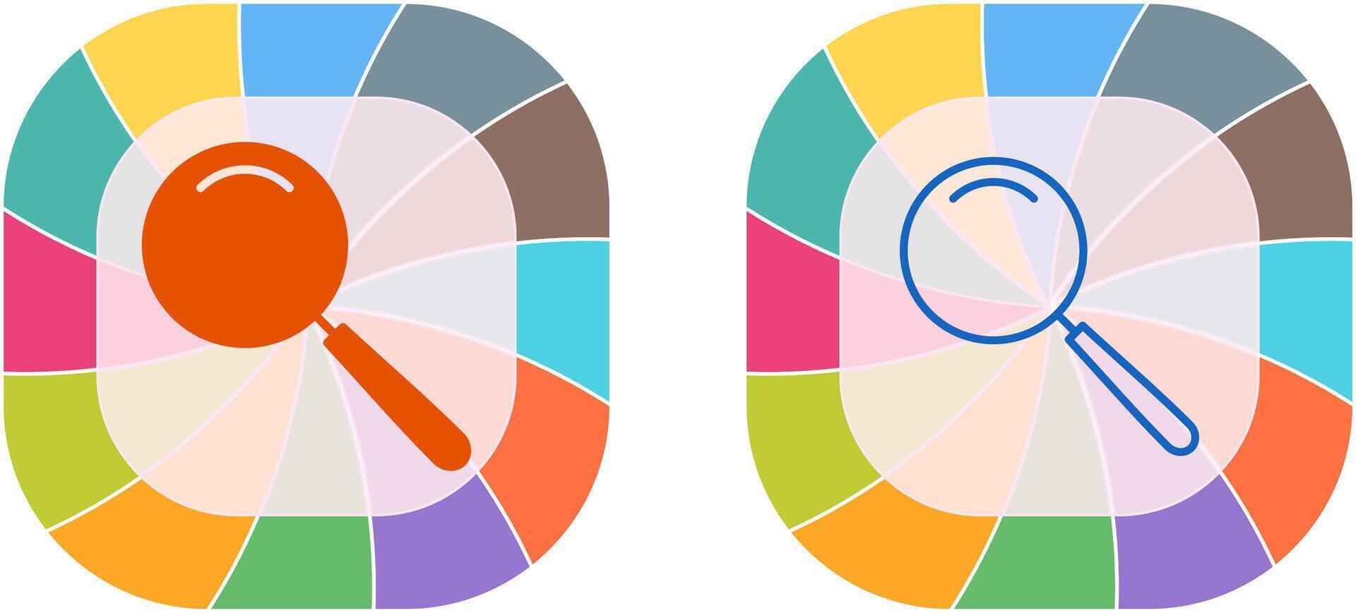 Unique Magnifier Icon Design vector