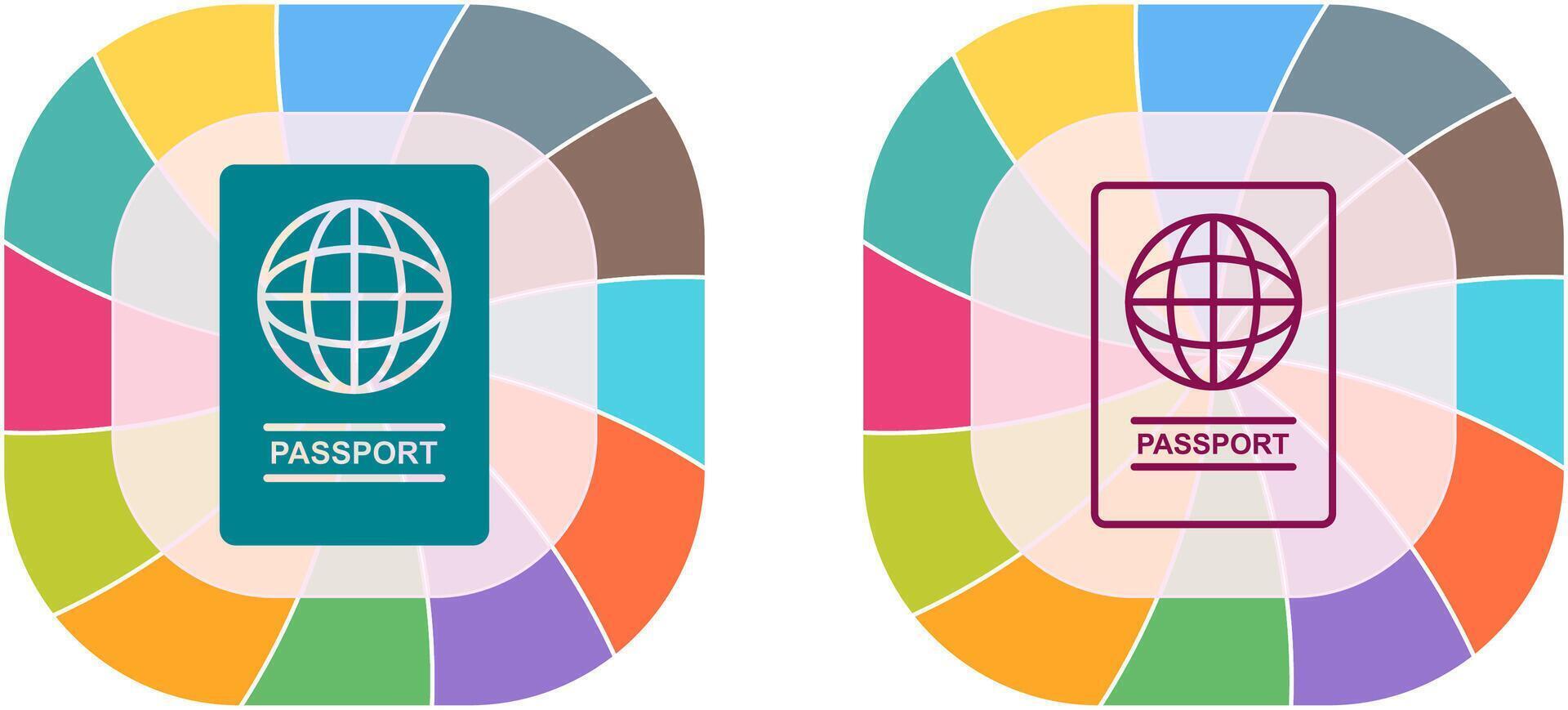 Passport Icon Design vector