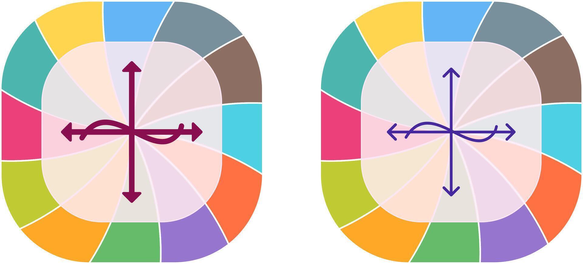 Unique Graph Icon Design vector