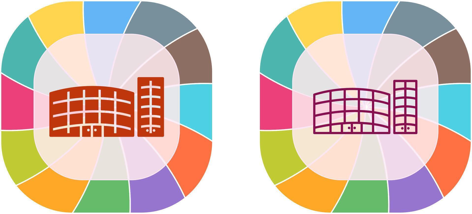 Unique Shopping Mall Icon Design vector