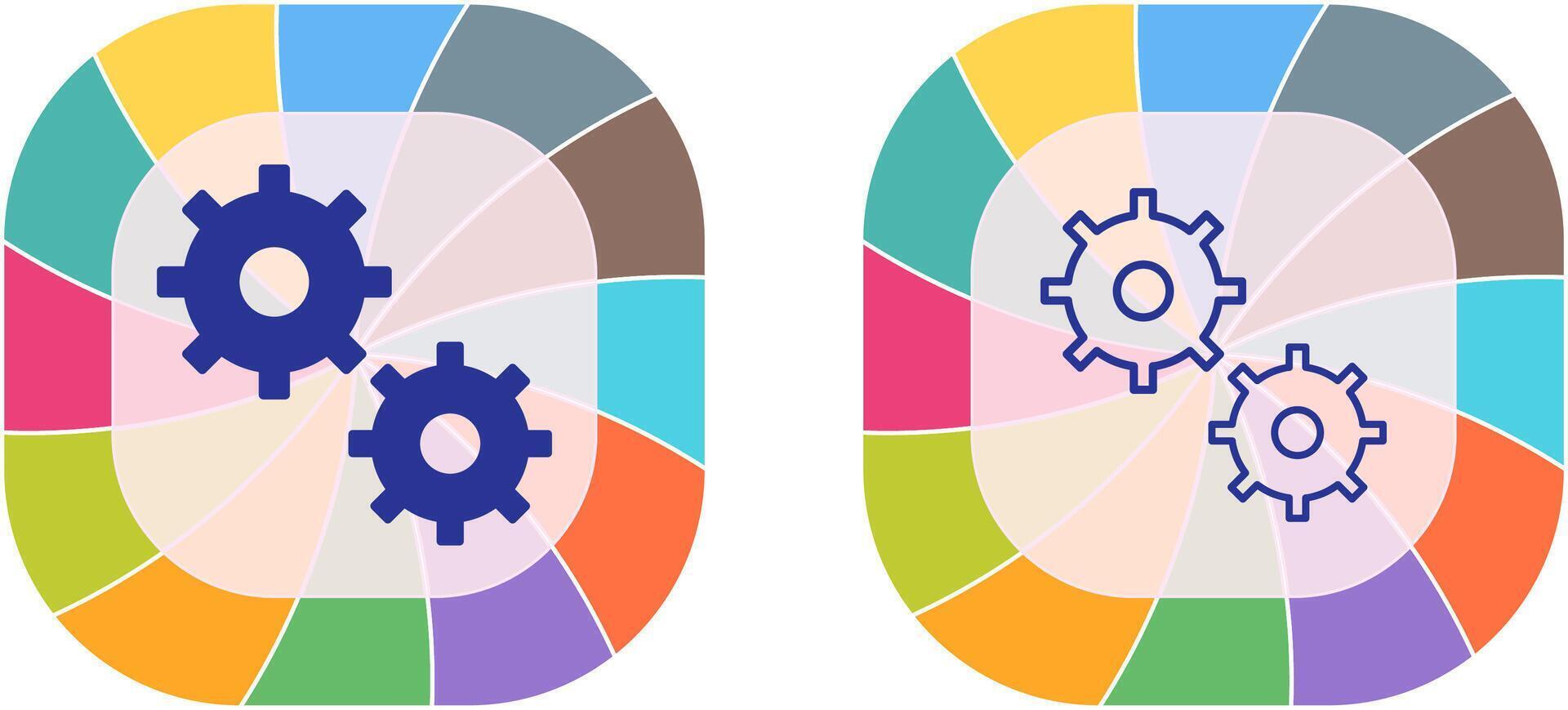 Unique Configurations Icon Design vector
