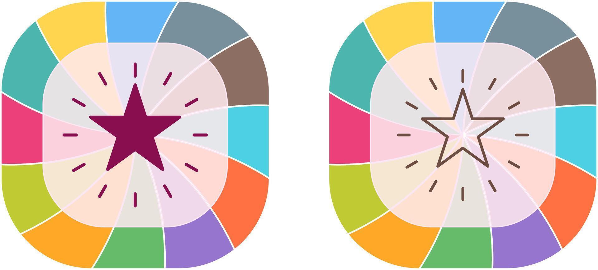 Unique Star Icon Design vector