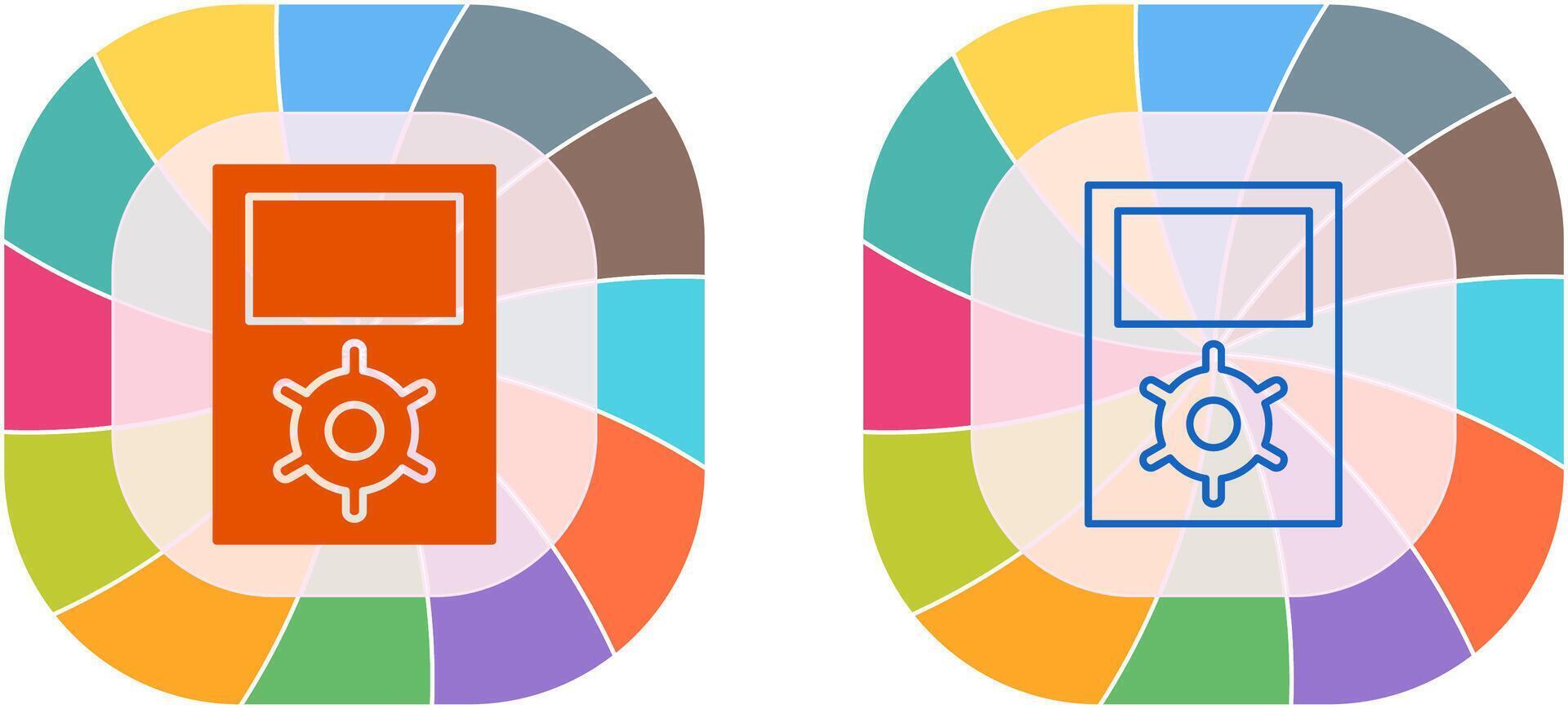 Unique Portfolio Management Icon Design vector