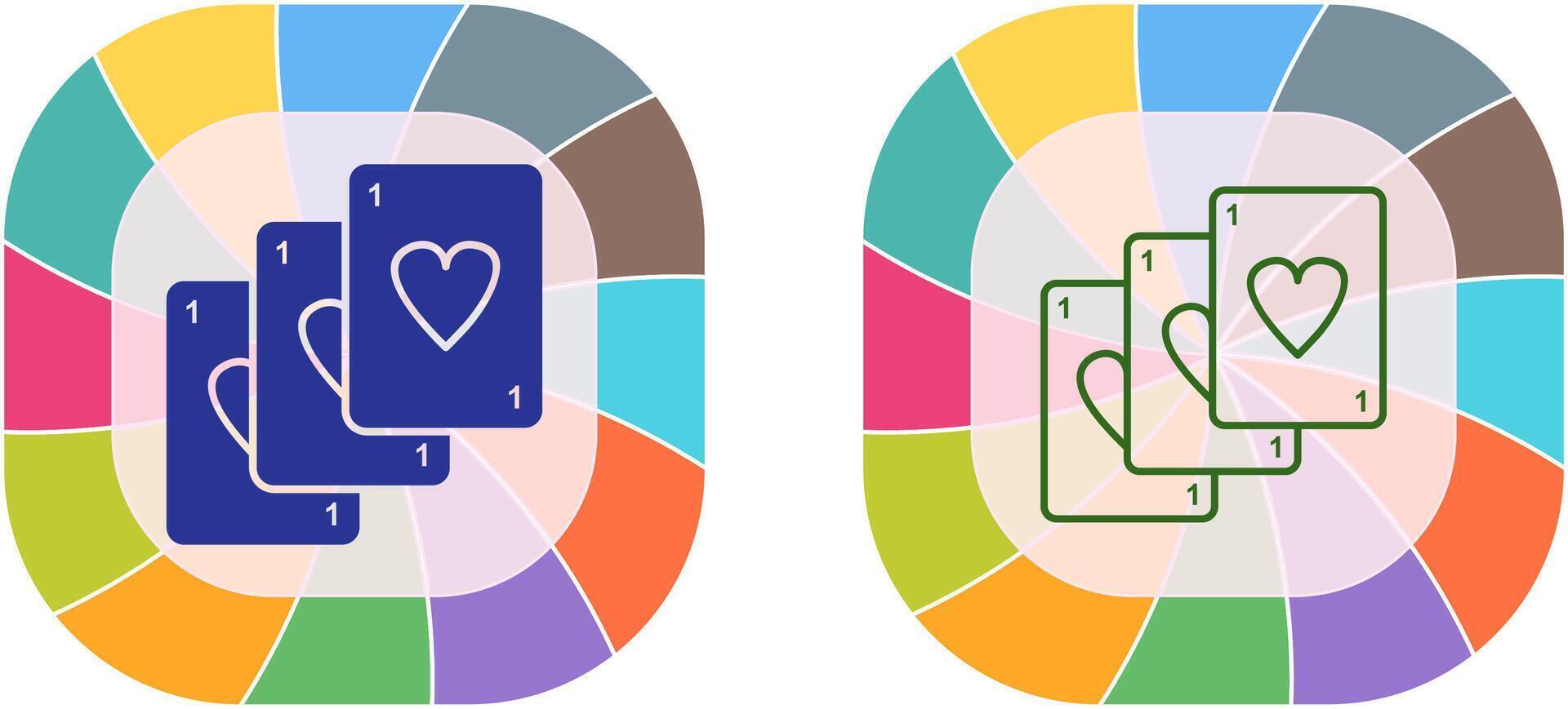 Unique Deck of Cards Icon Design vector