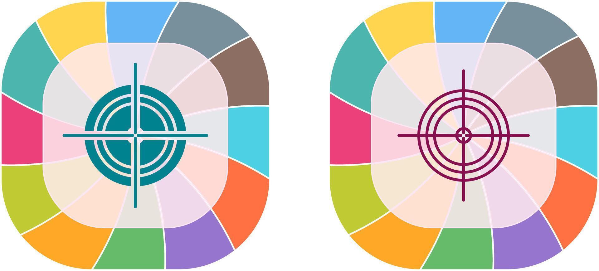 Unique Target Icon Design vector