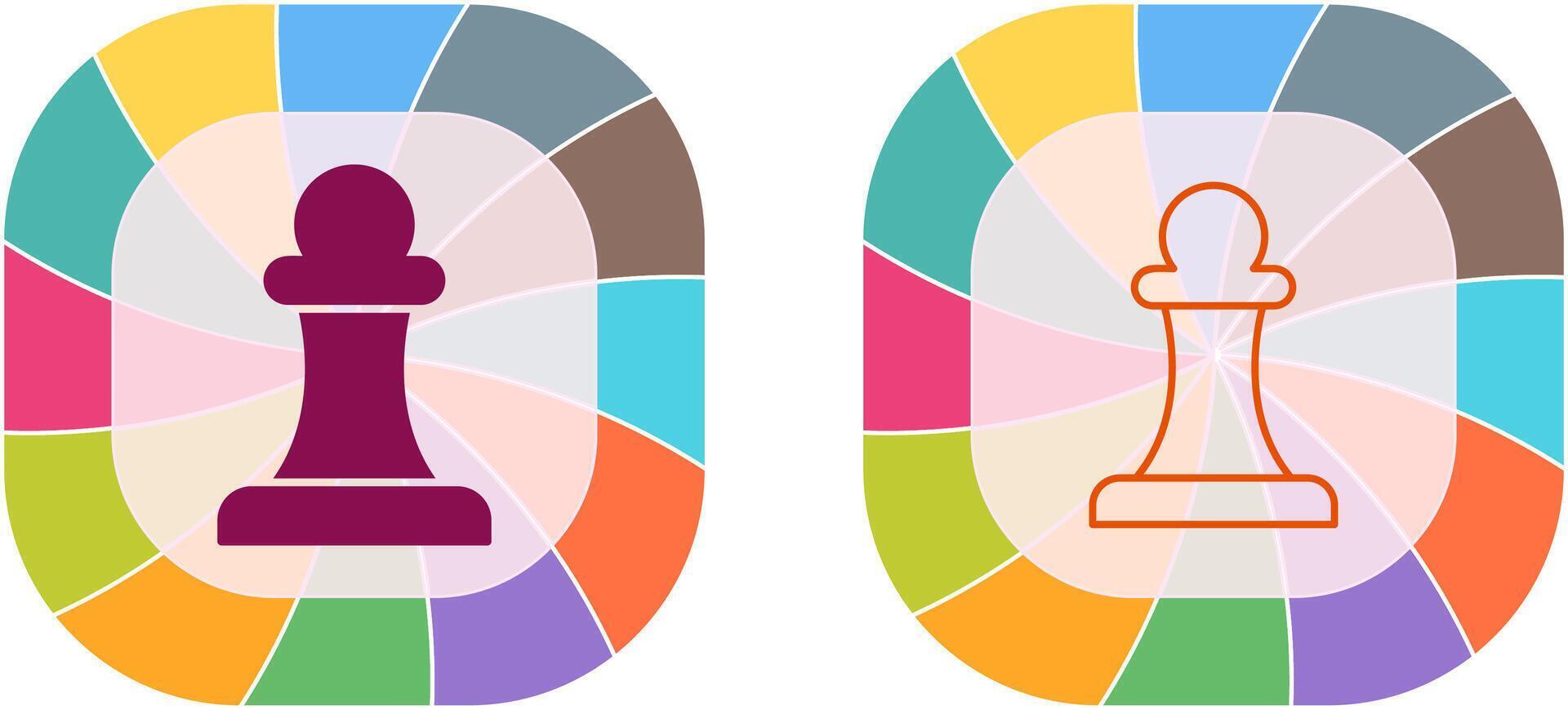 Unique Pawn Icon Design vector
