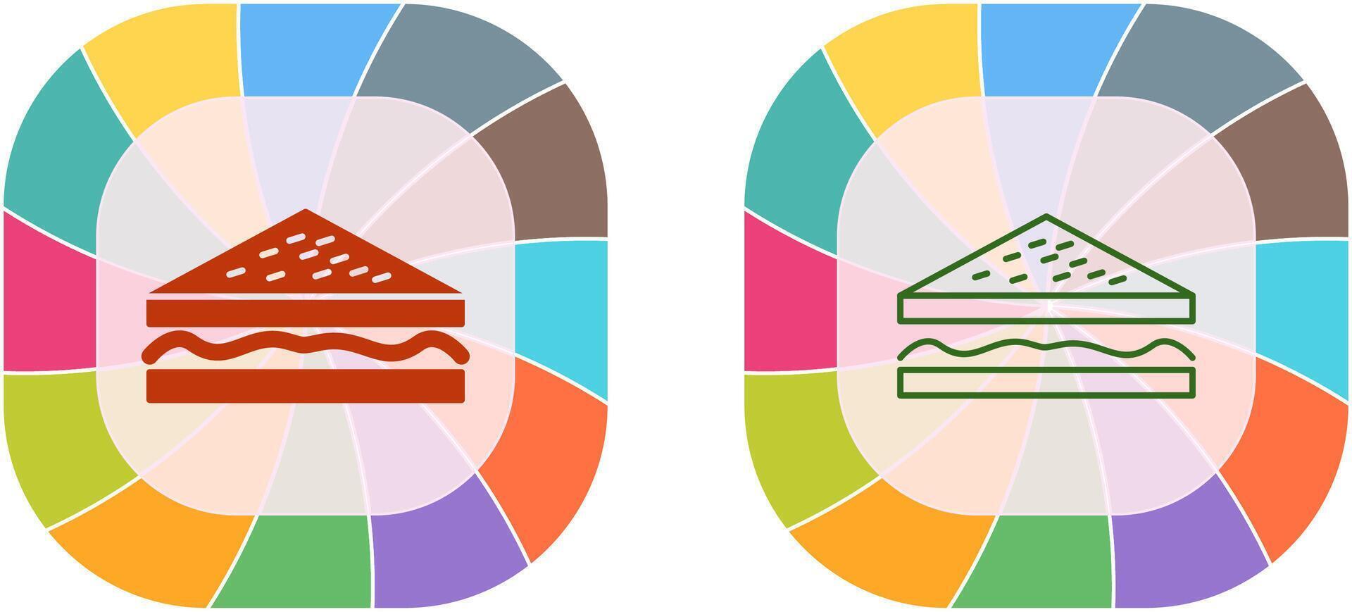 Unique Sandwich Icon Design vector