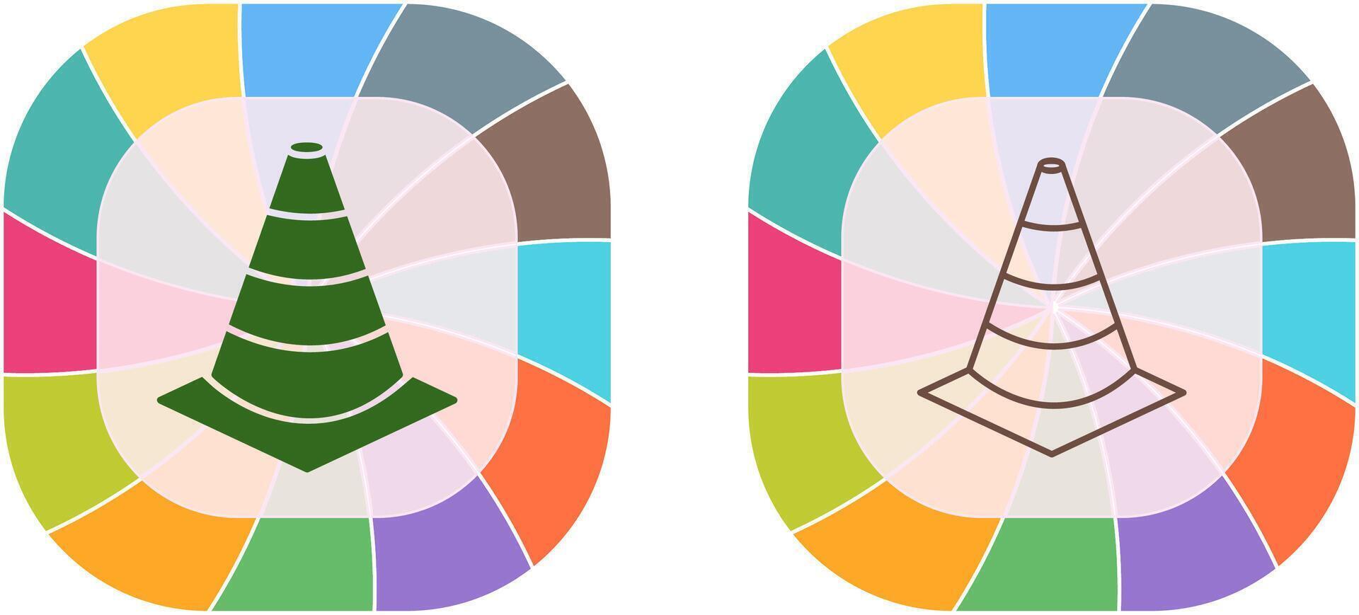Unique Cone Icon Design vector