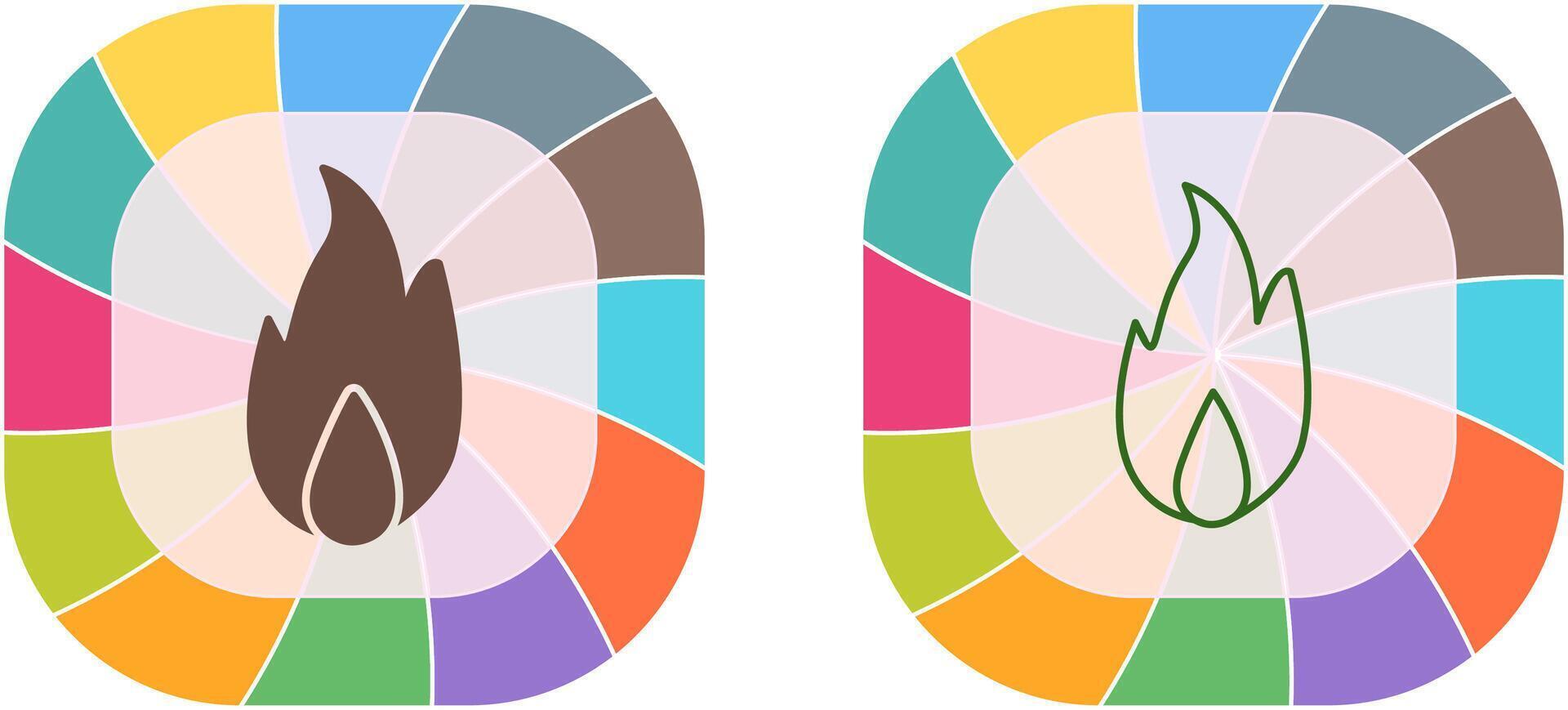 Unique Fire Icon Design vector