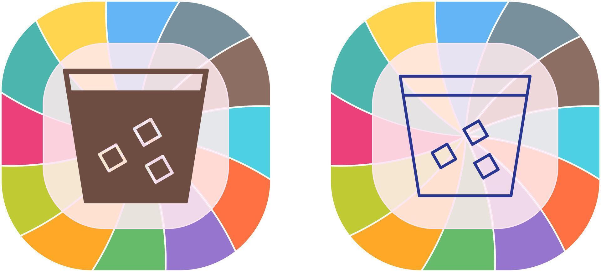 Unique Double Shot Icon Design vector