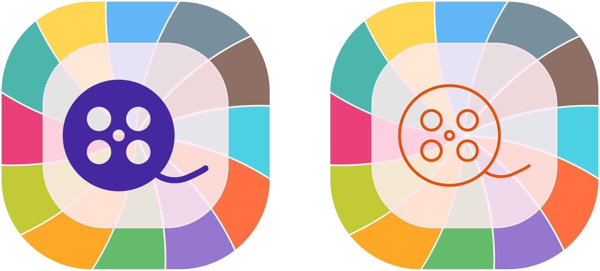Reel Icon Design vector