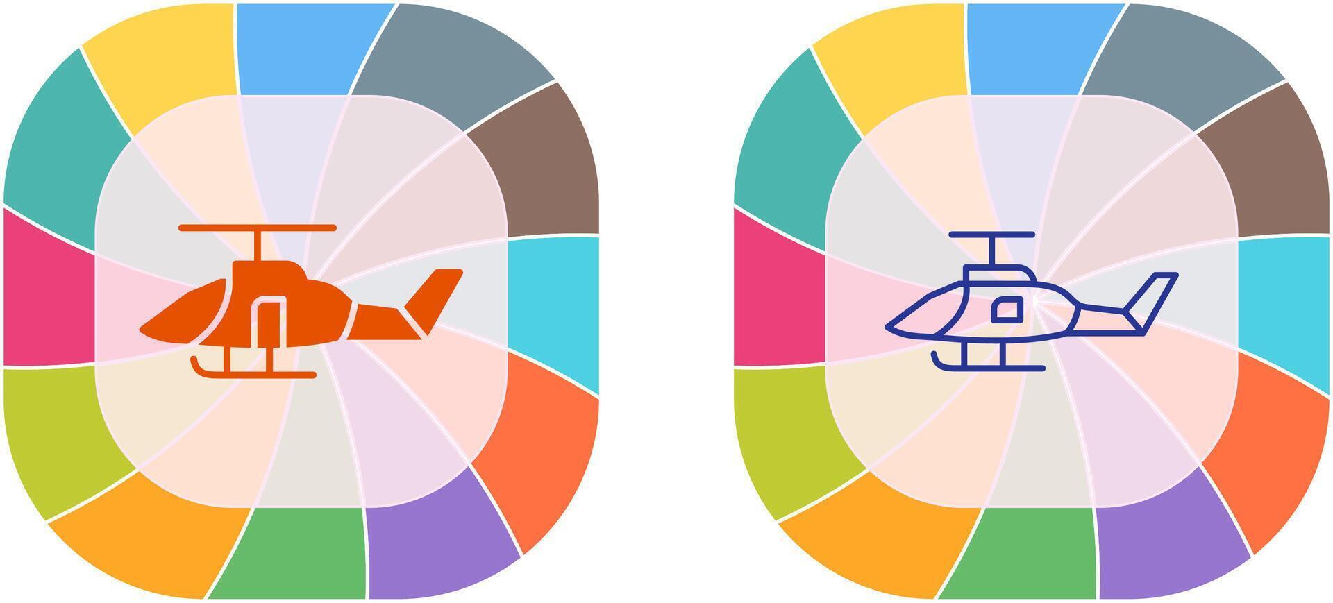 diseño de icono de helicóptero militar vector