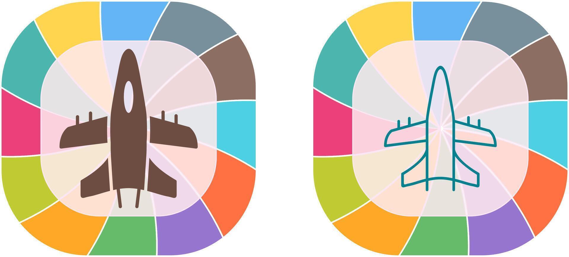 Military Plane Icon Design vector