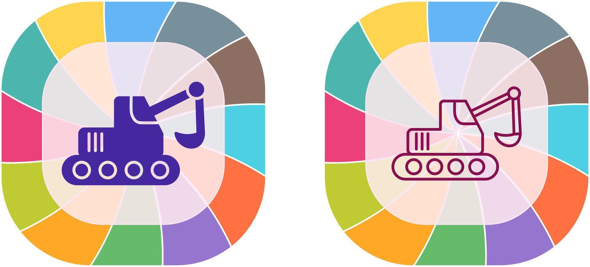 Escavator Icon Design vector