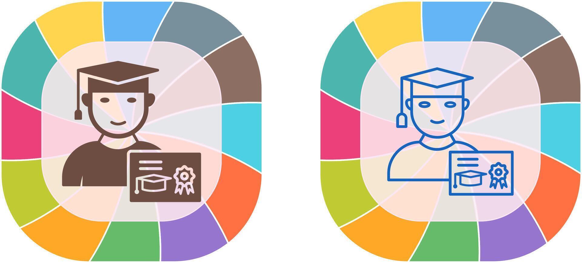 Unique Receiving Degree Icon Design vector