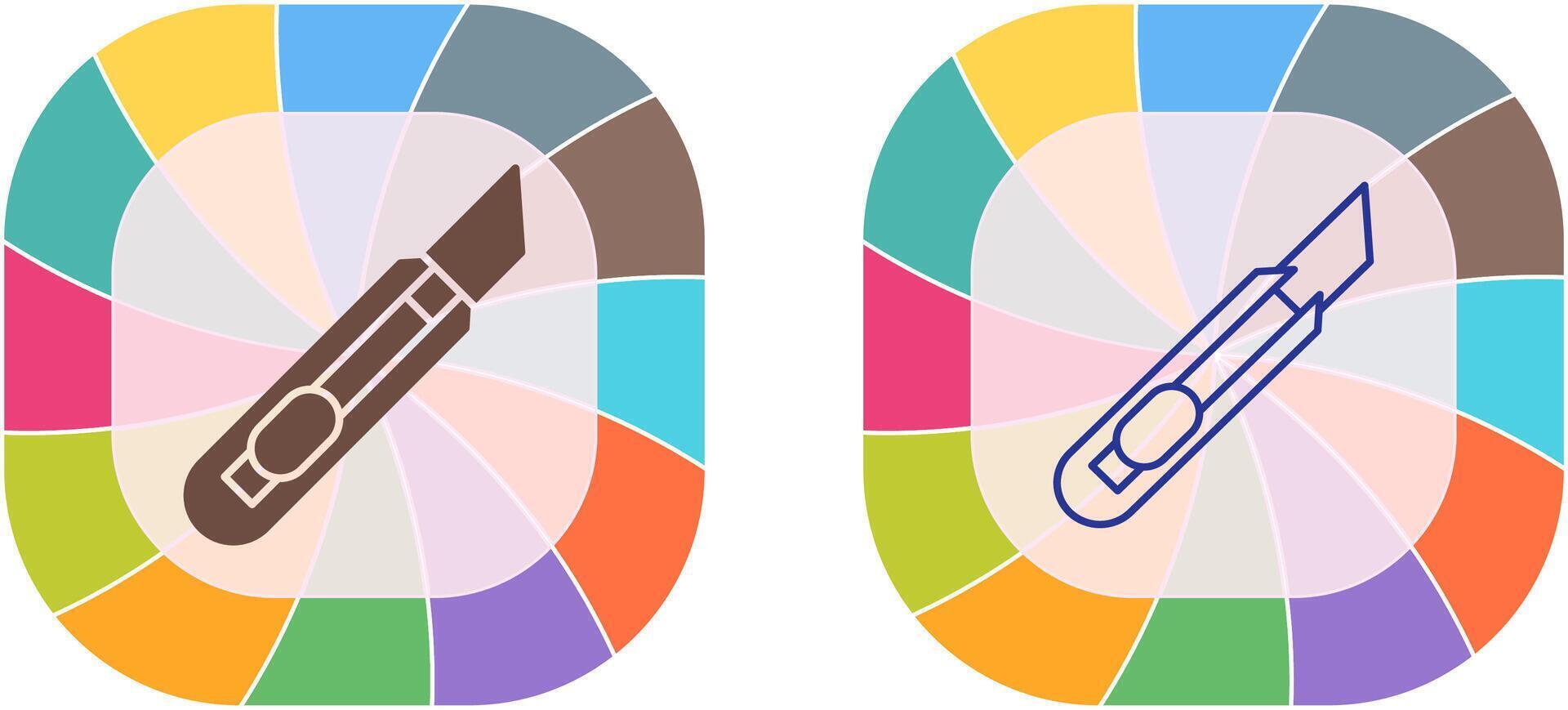 Stationery Knife Icon Design vector