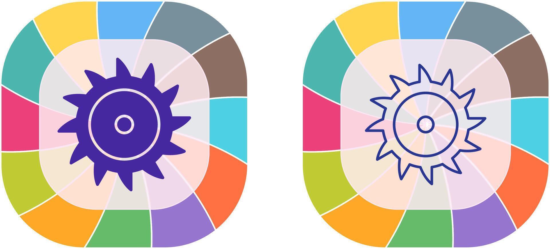 Saw Blade Icon Design vector