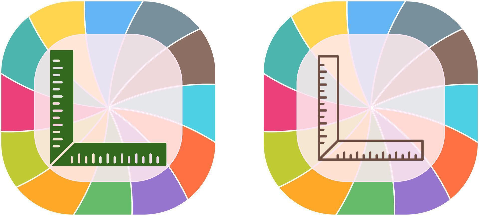 square Ruler Icon Design vector