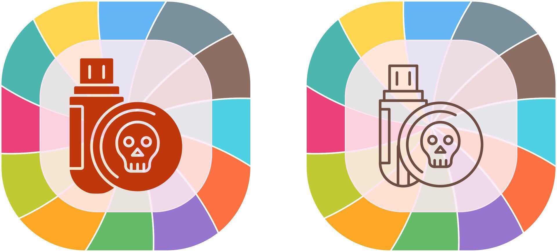 Infected Usb Drive Icon Design vector
