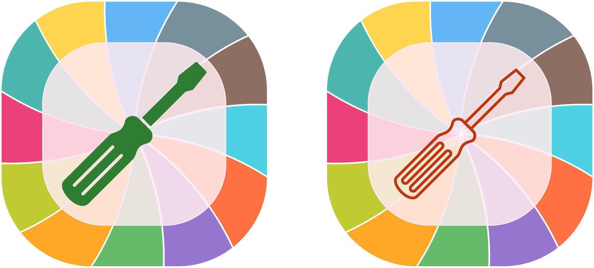 Screw driver Icon Design vector