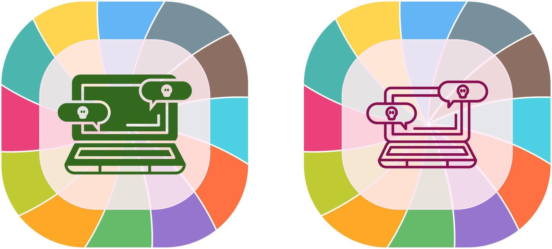 Infected Message Icon Design vector
