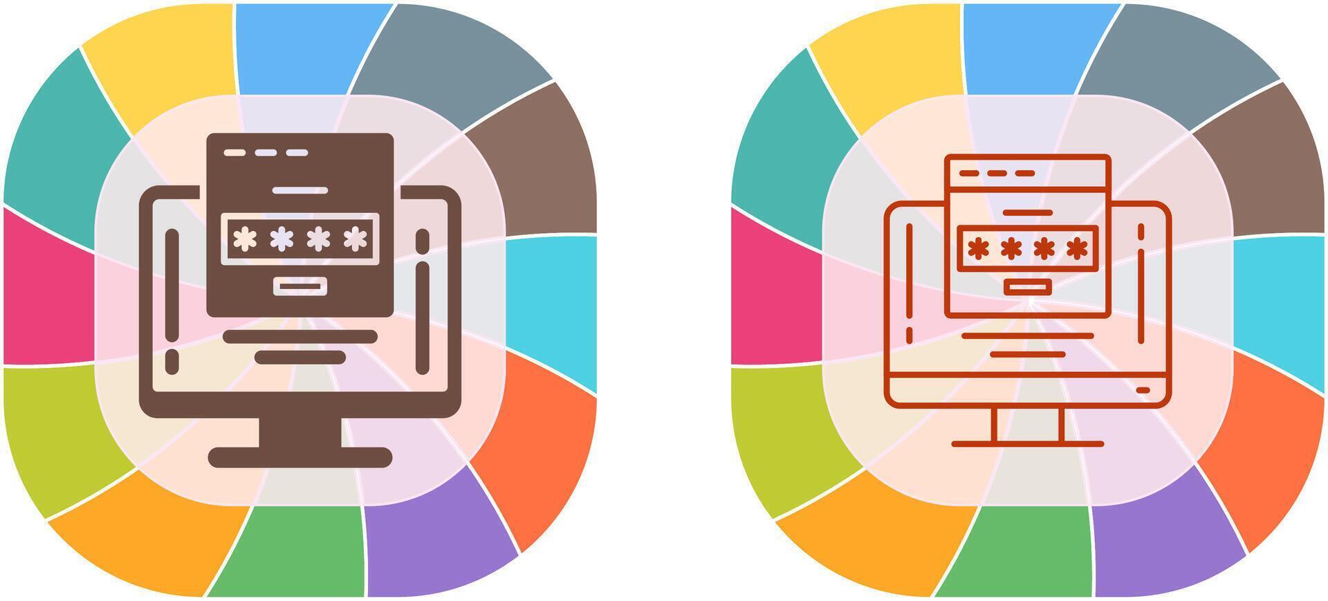 Password Icon Design vector