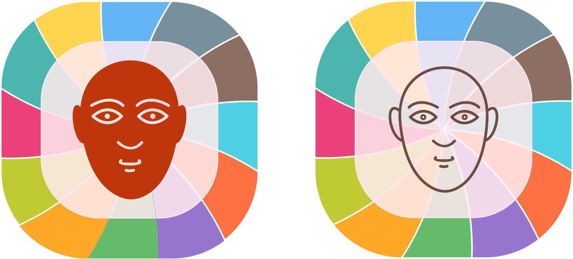 Human Face Icon Design vector