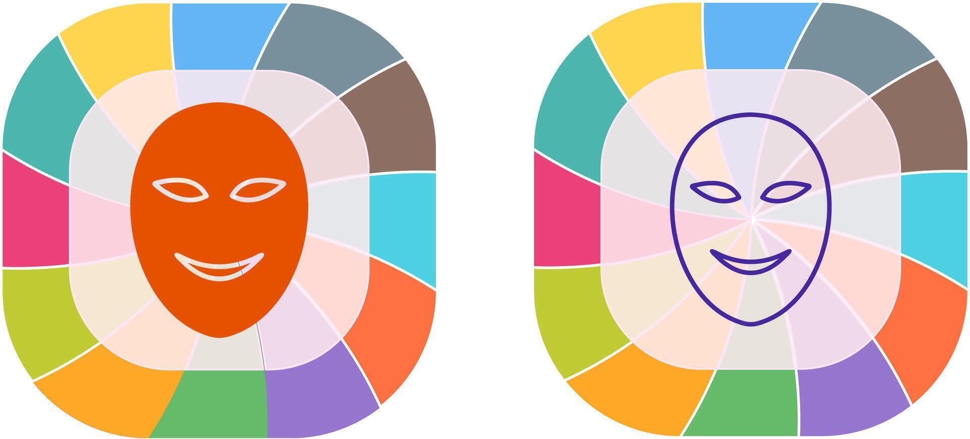 Ancient Face Mask Icon Design vector