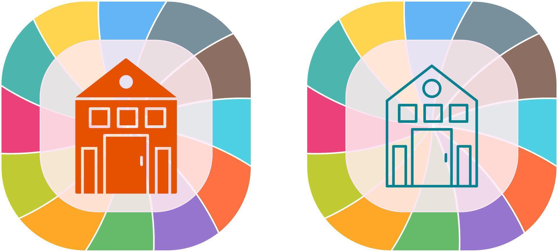 Building Icon Design vector
