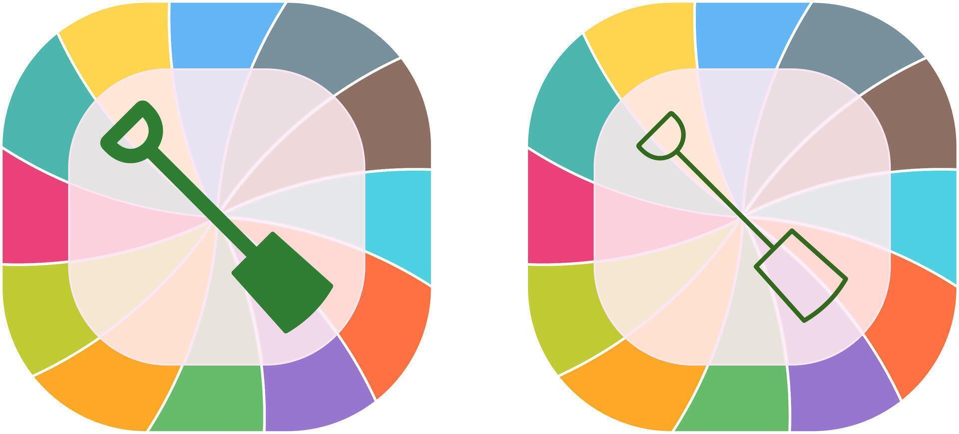 Hand Shovel Icon Design vector