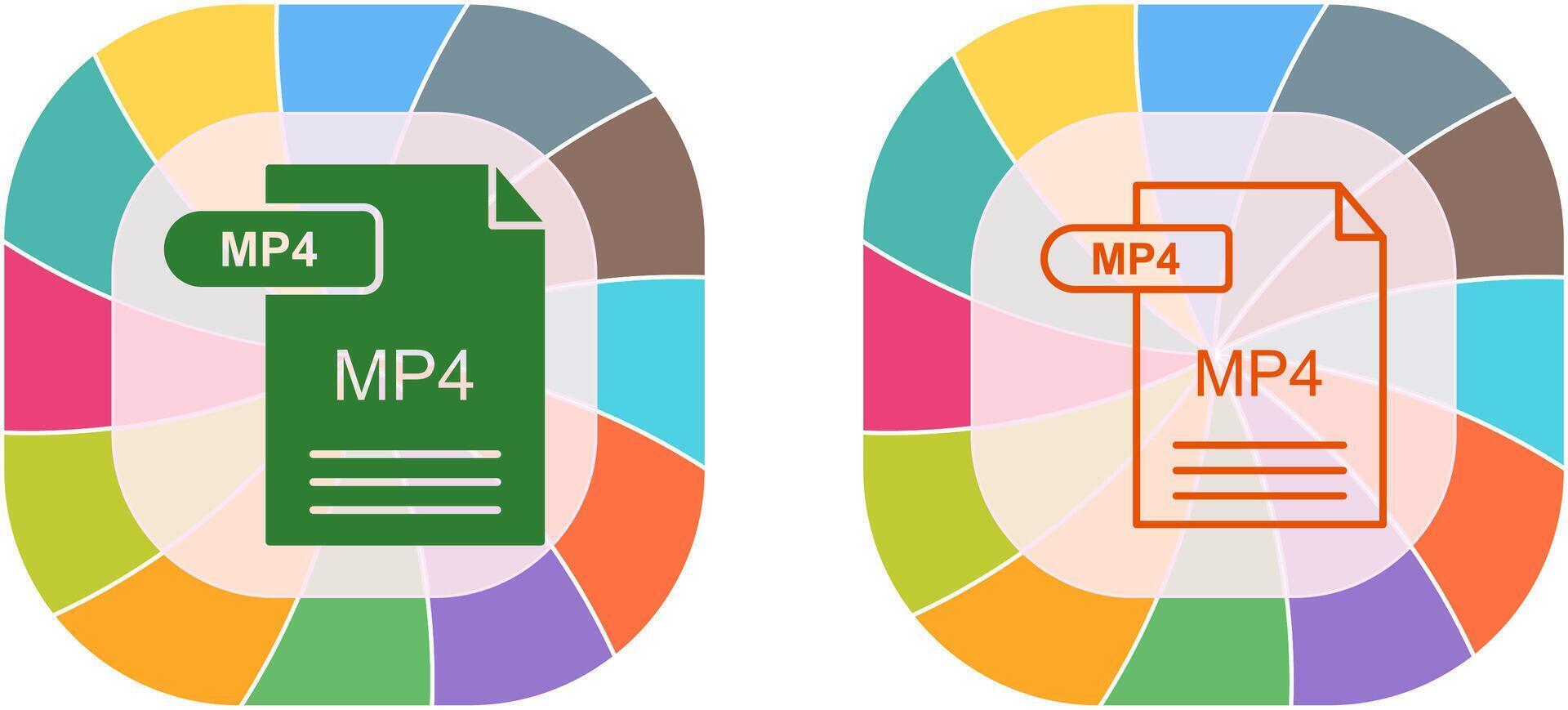 MP4 Icon Design vector