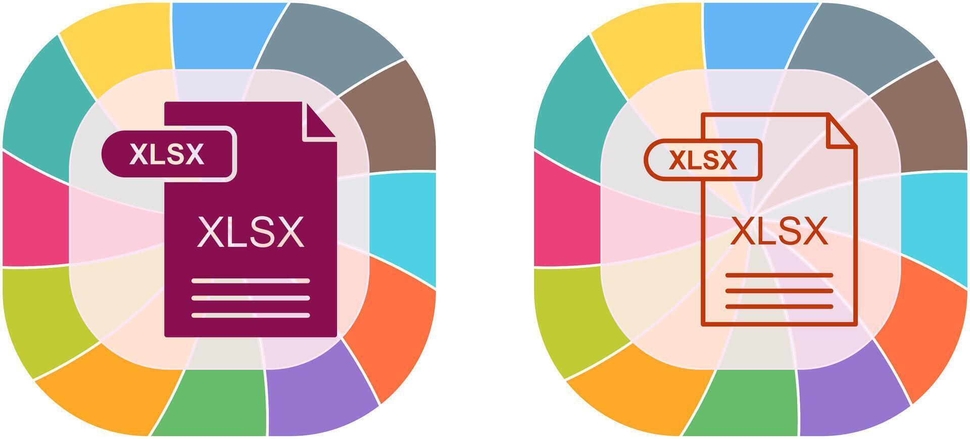 XLSX Icon Design vector