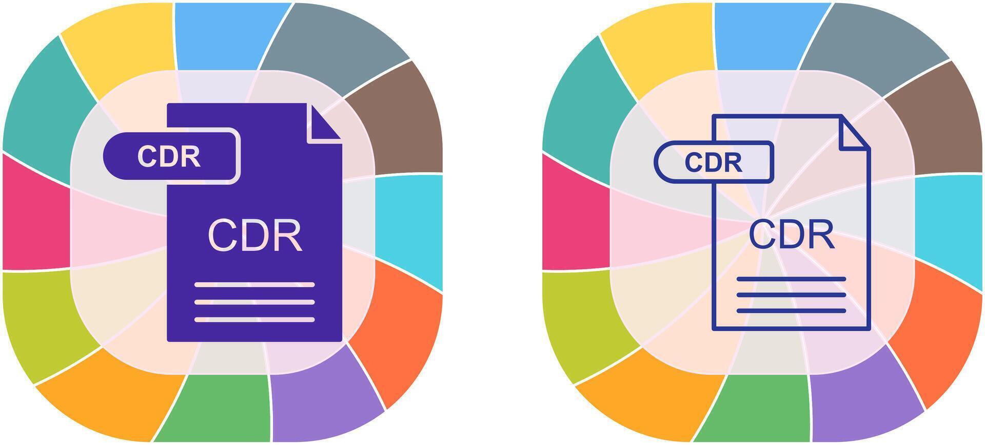 CDR Icon Design vector