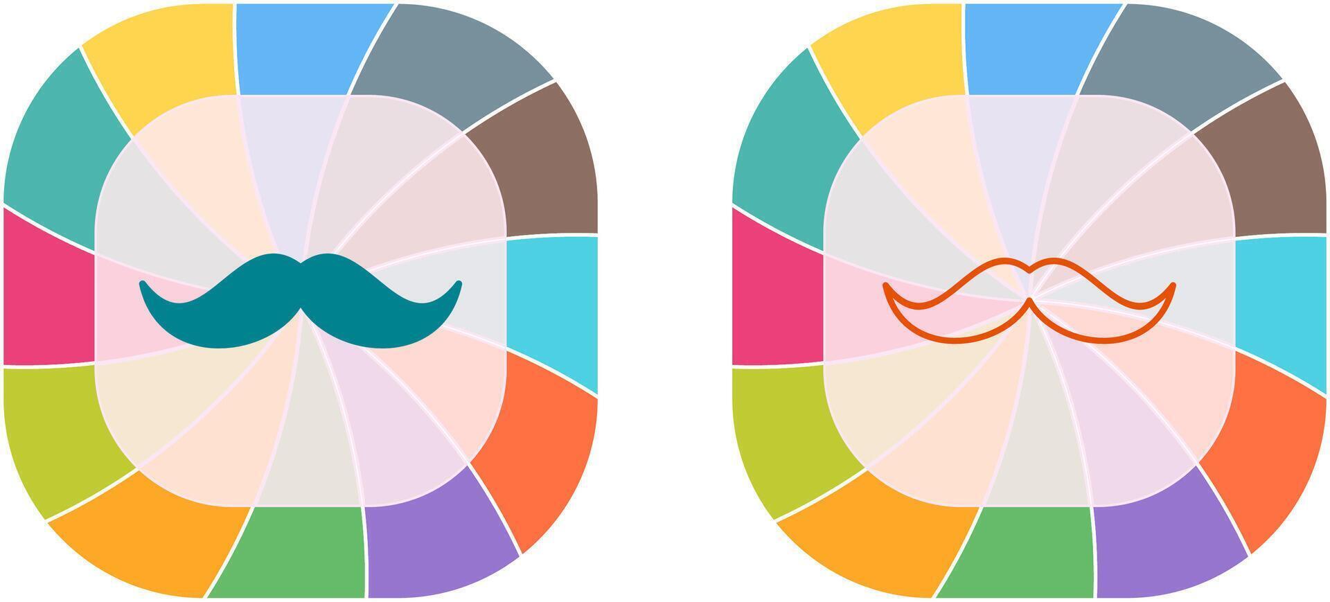 Moustache Icon Design vector