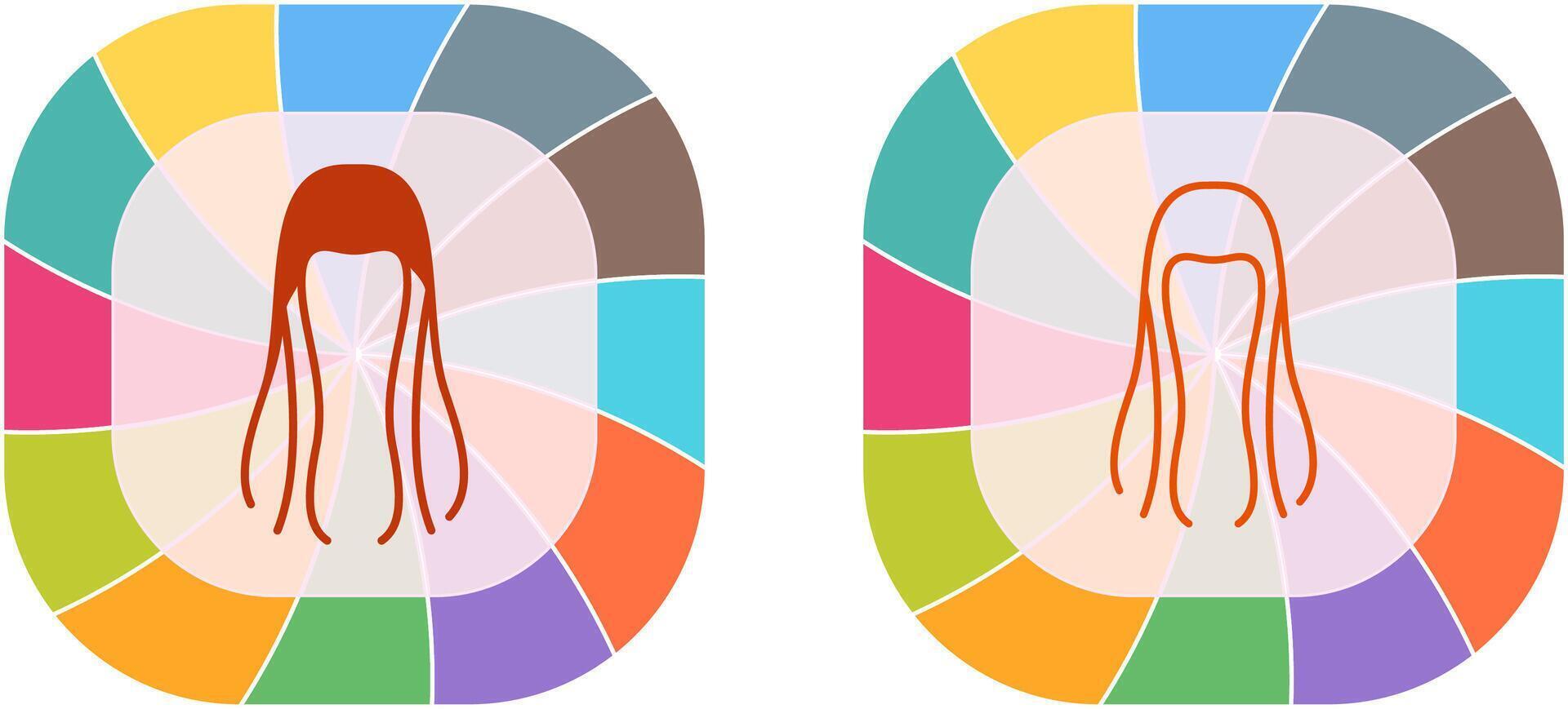 Hair Icon Design vector