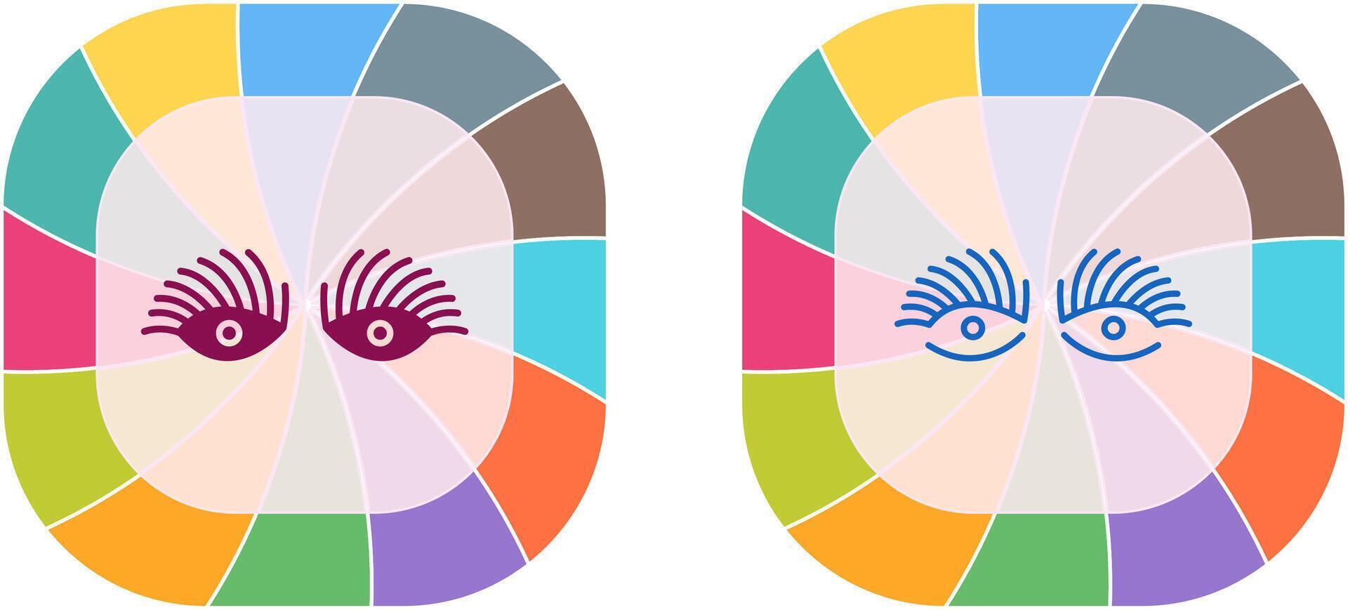 Longlashes Icon Design vector