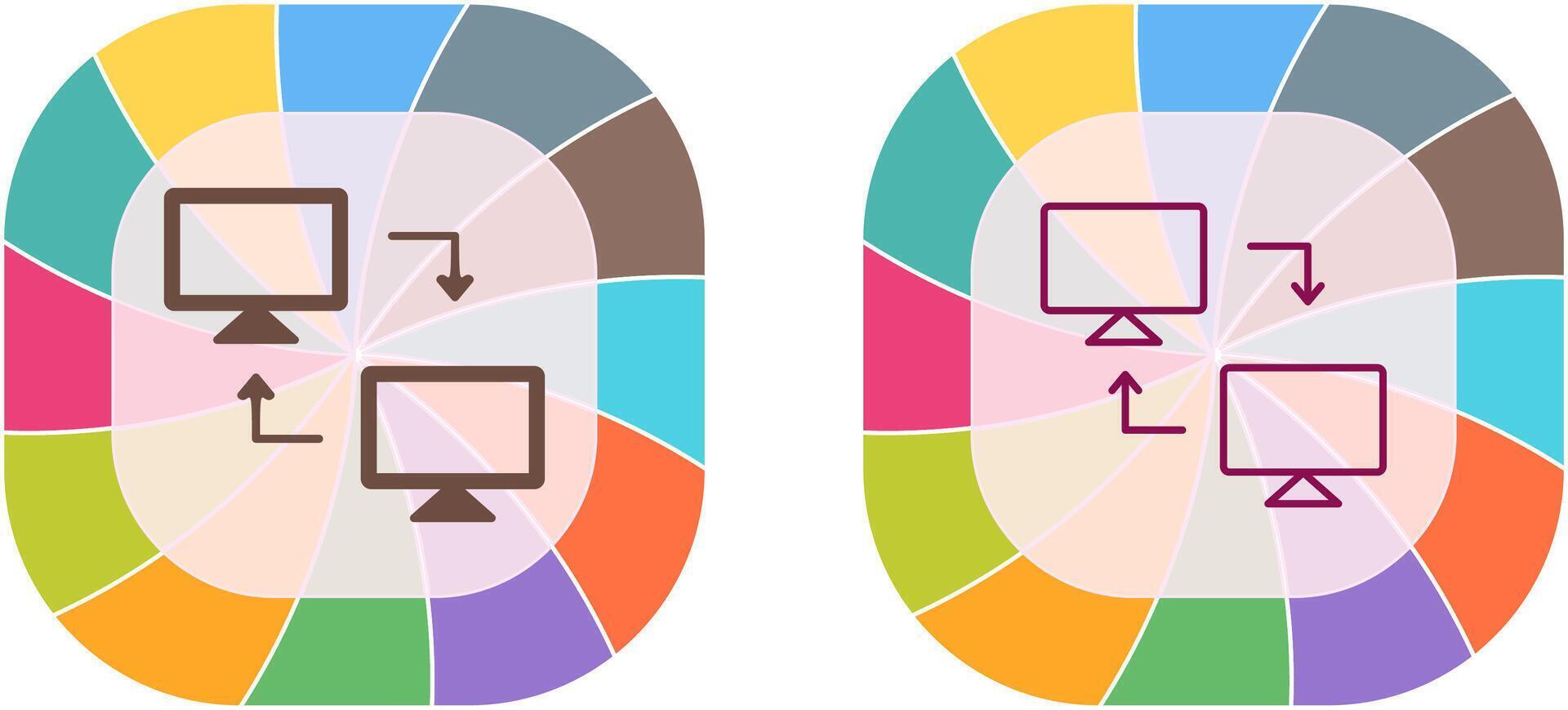 Sharing Systems Icon Design vector