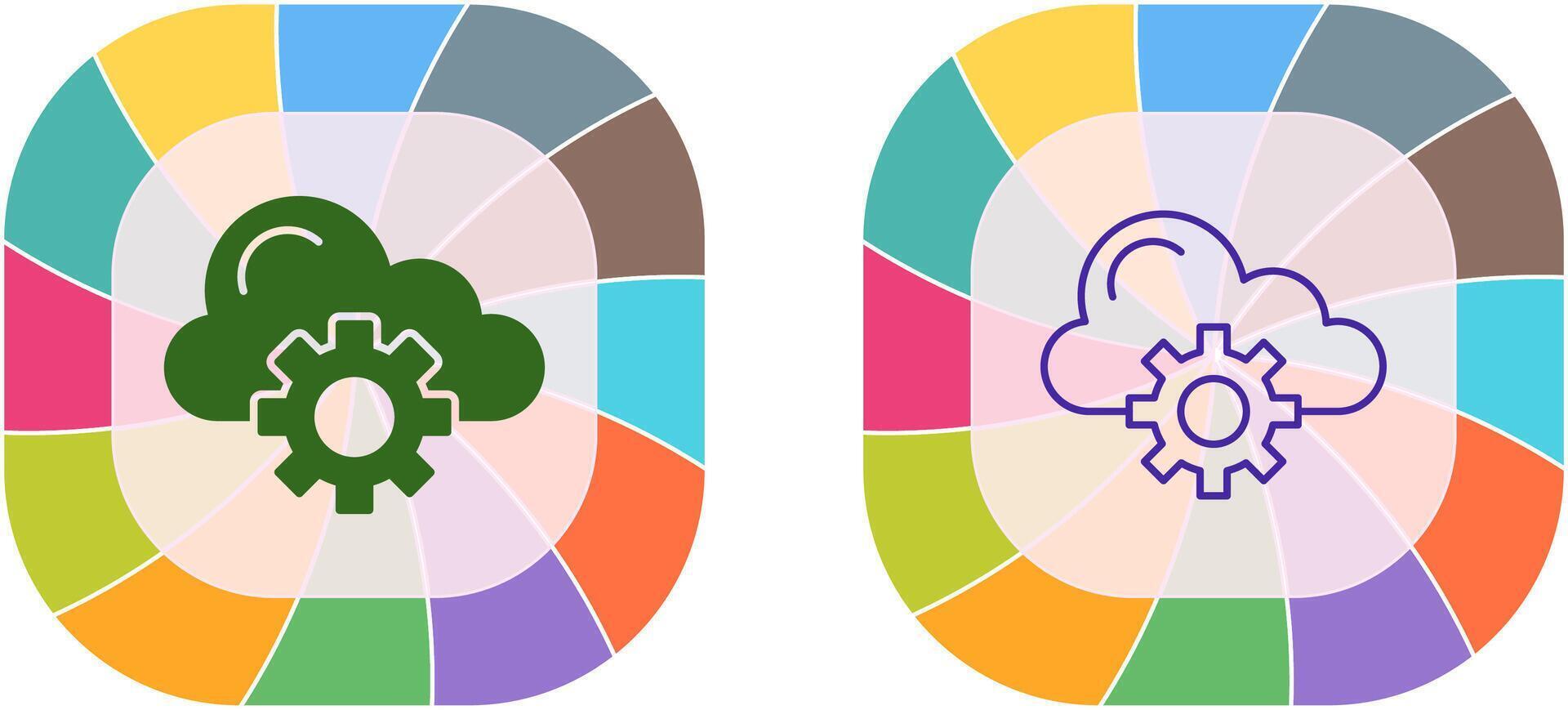 Cloud Computing Icon Design vector