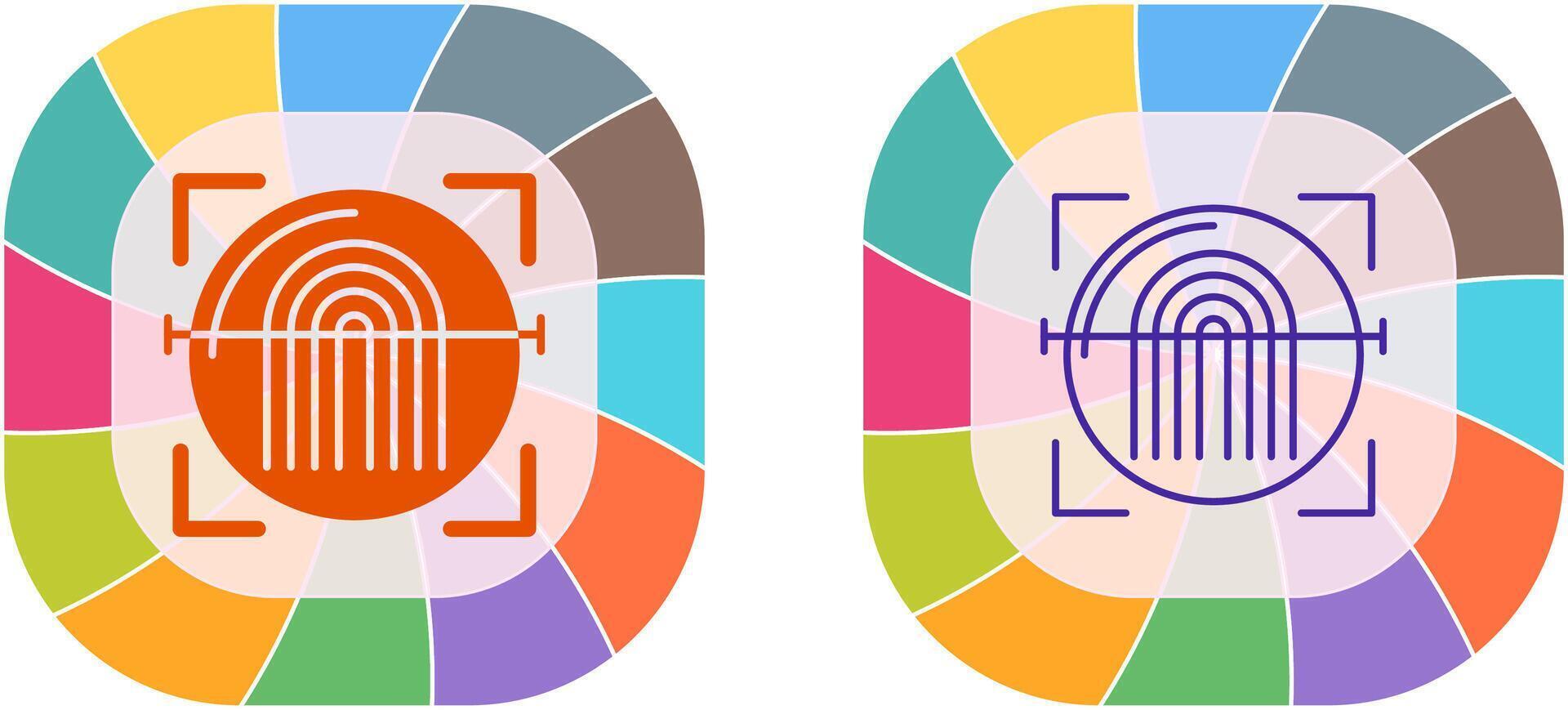 Fingerprint Scanner Icon Design vector