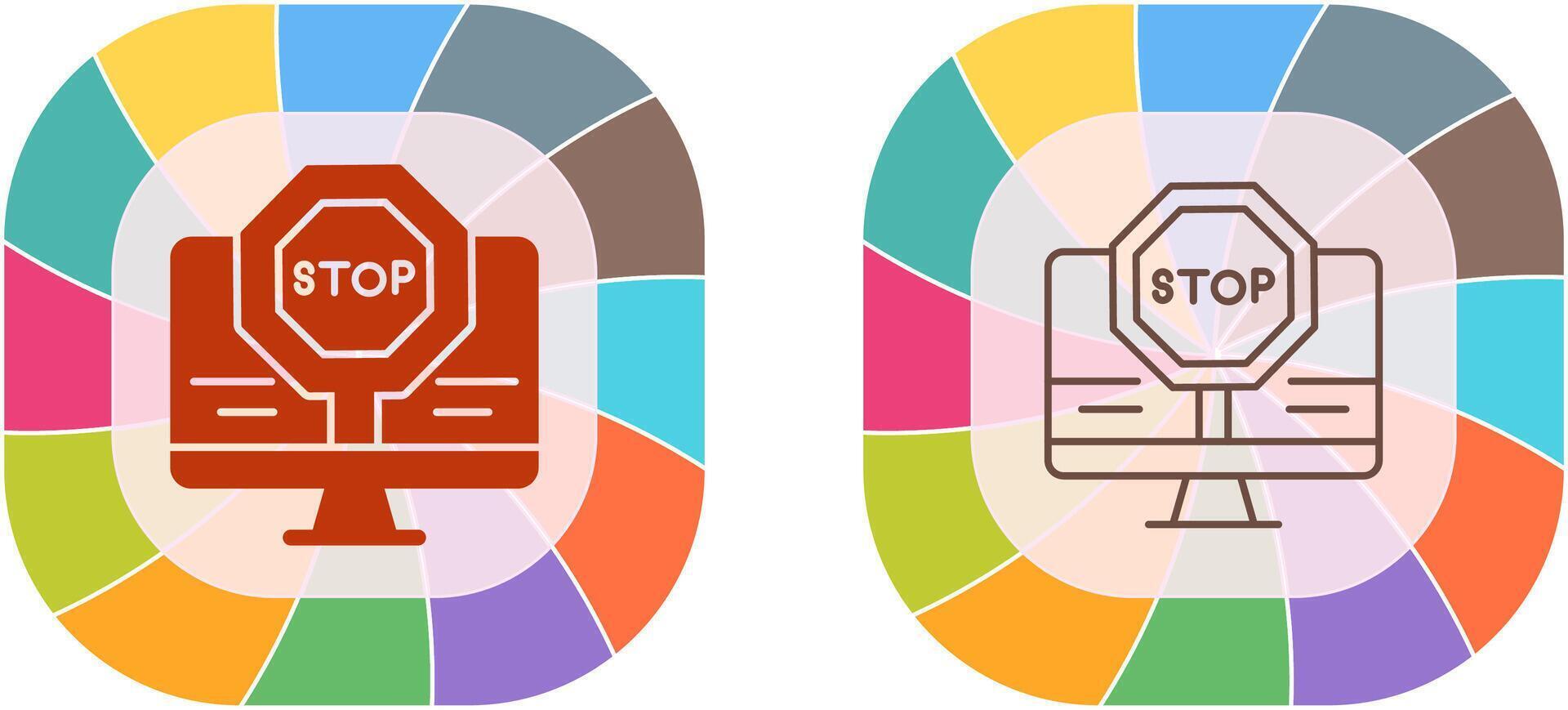 Stop Icon Design vector