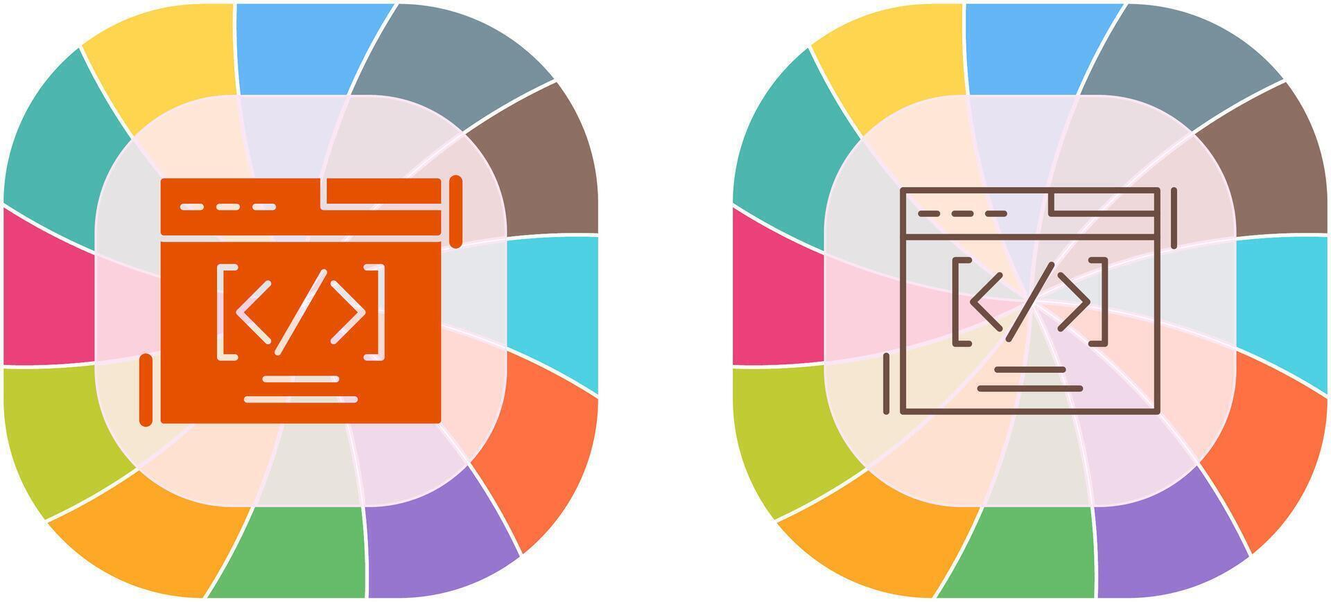 Web Coding Icon Design vector