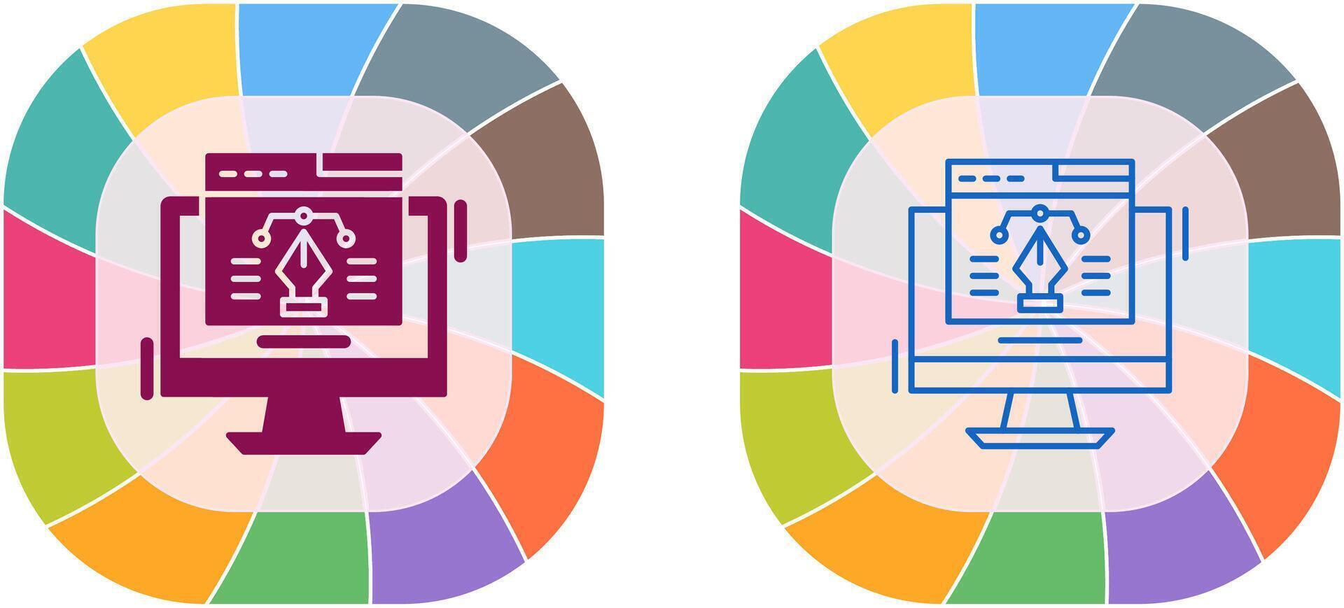 Web Design Icon Design vector