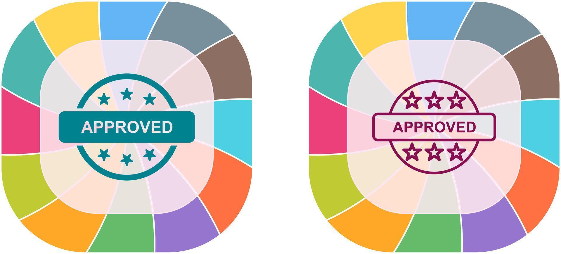 Approved Icon Design vector
