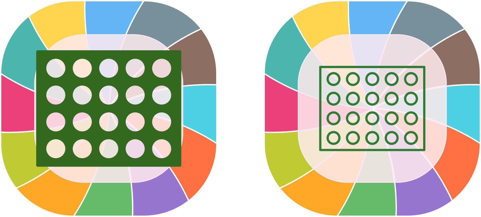 Colored Palette Icon Design vector