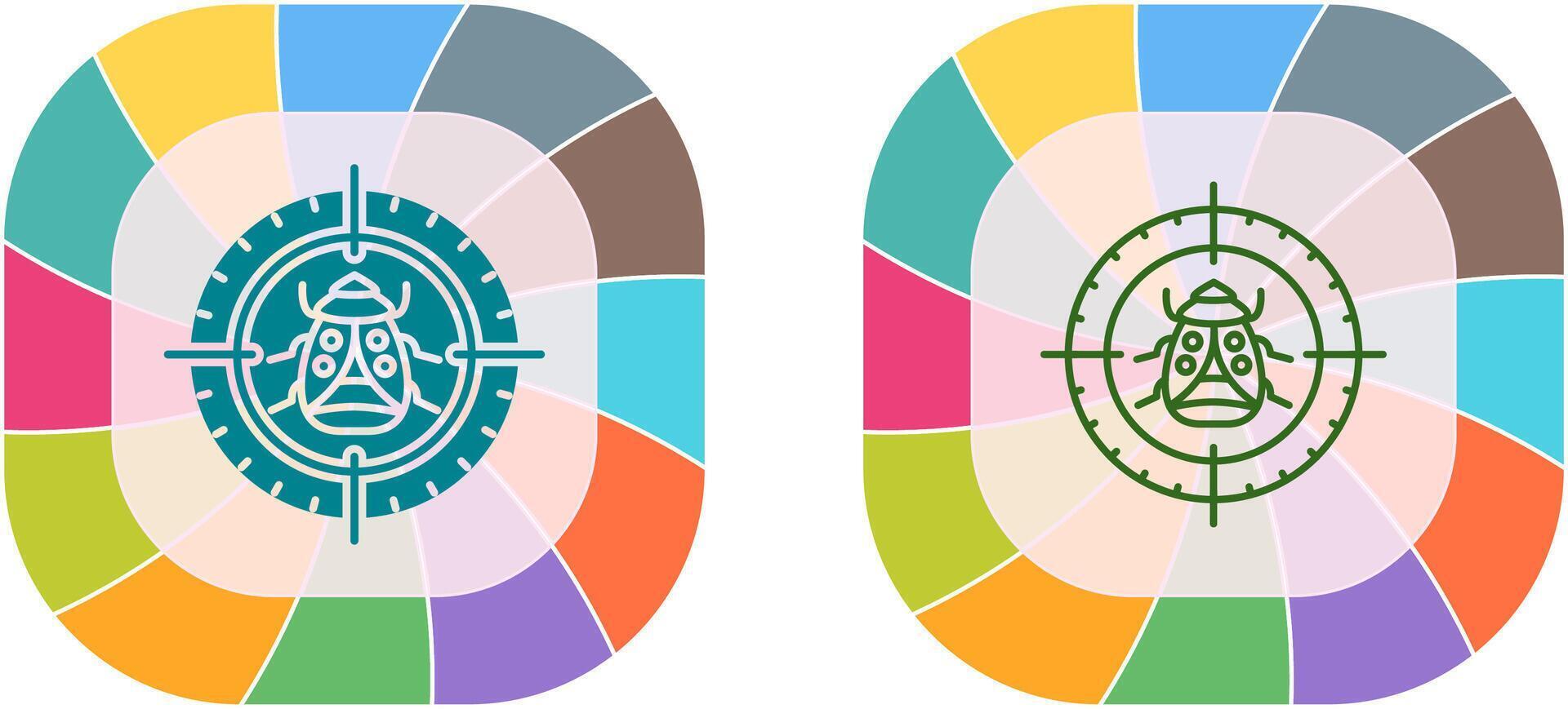 Bug Target Icon Design vector