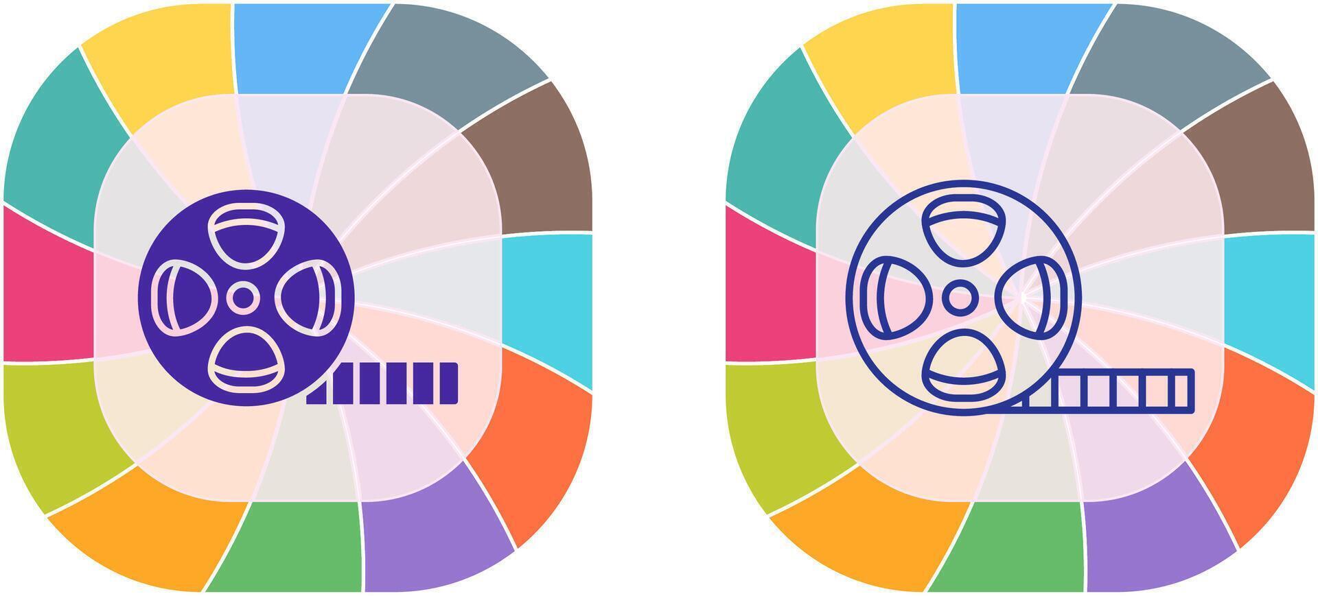 Film Reel Icon Design vector