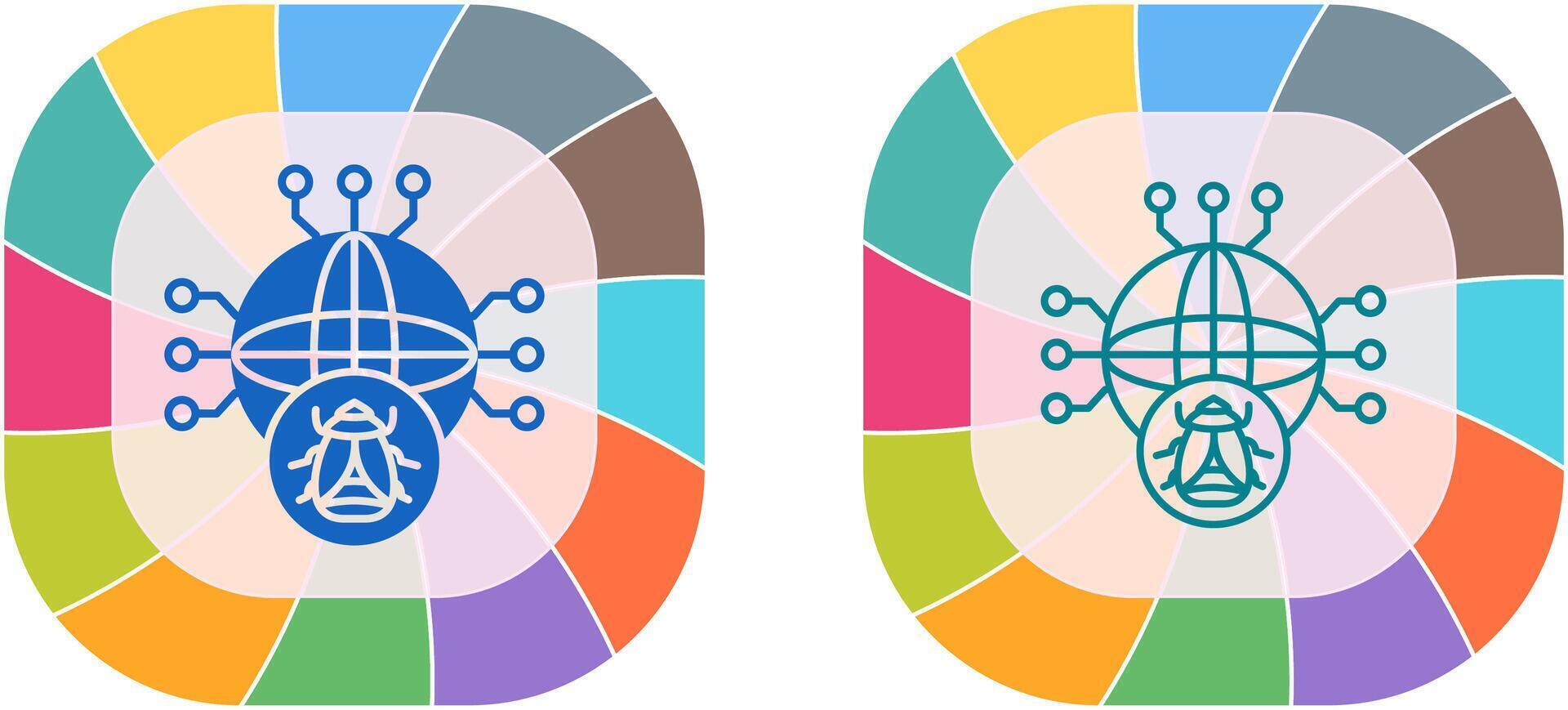 Global Malware Icon Design vector