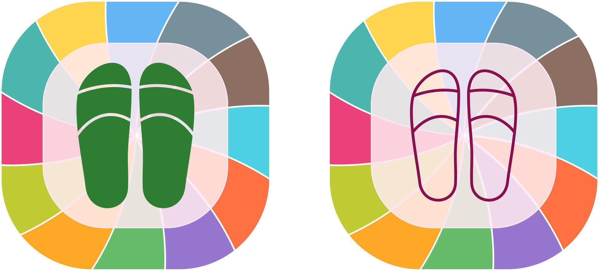 Slippers Icon Design vector
